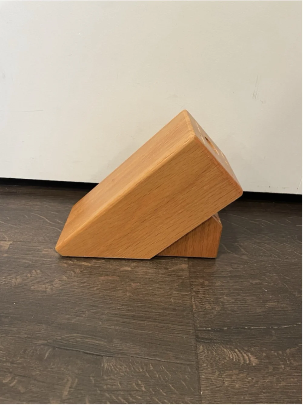 Cutco 10 Slot Knife Block Honey Oak Wood Made In USA Knives